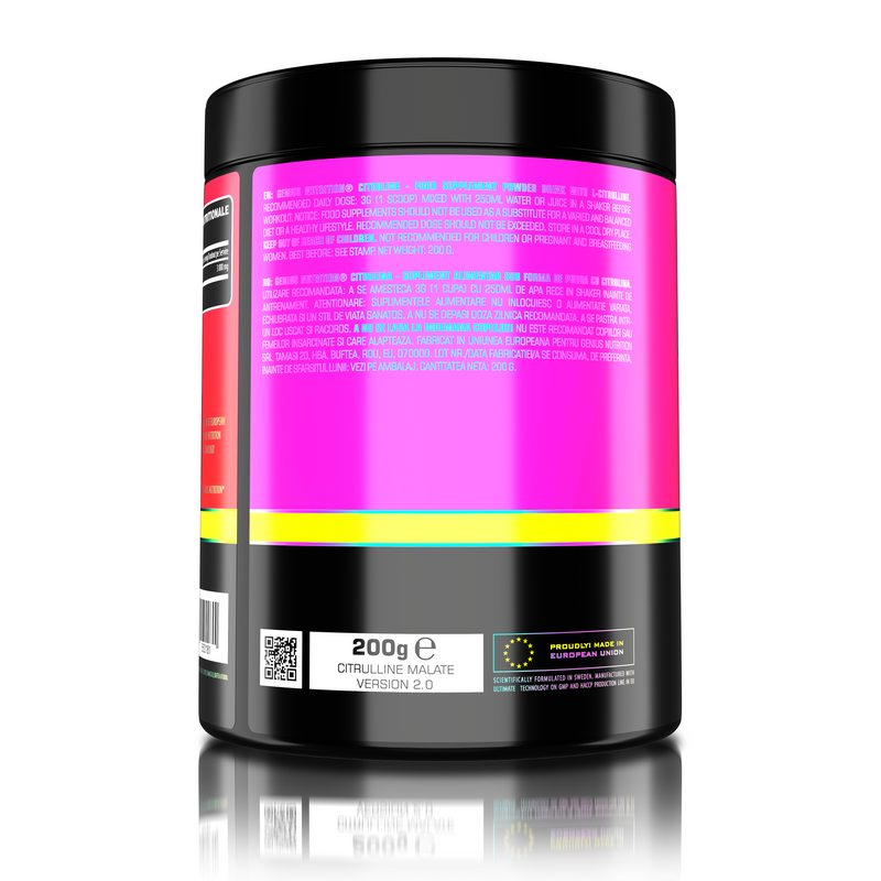 Incarca imaginea in galerie, CITRULINE 200g 66serv Genius Nutrition unflavored - Supliment pentru sustinerea fluxului sanguin si stimularea productiei de oxid nitric (NO).