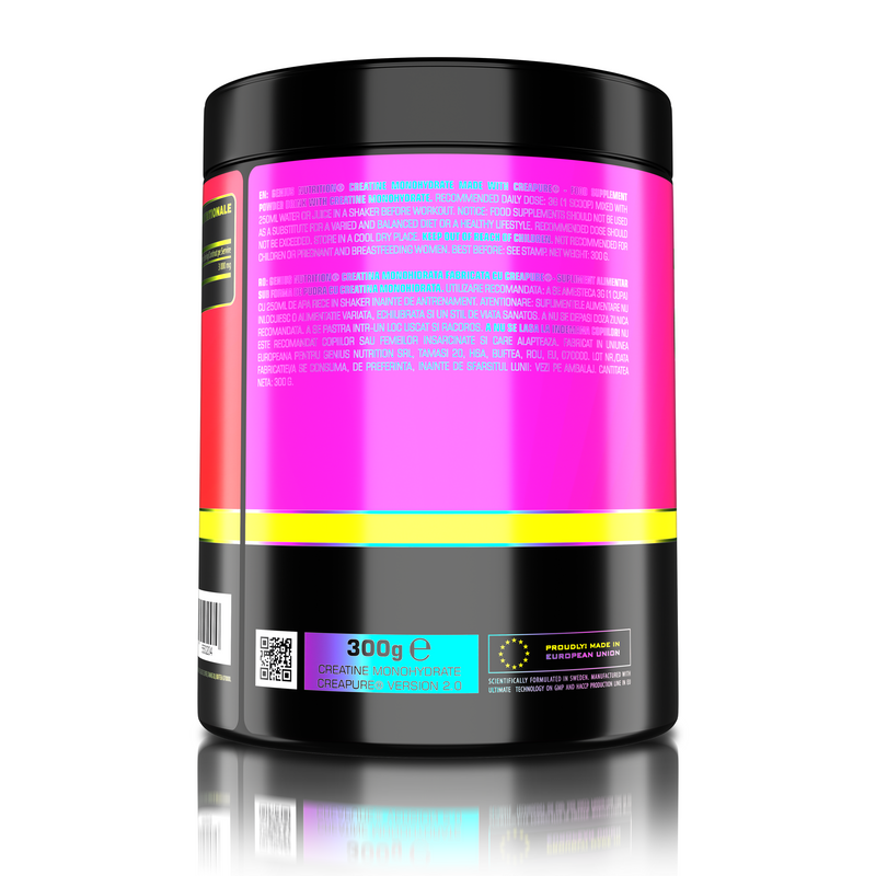 Incarca imaginea in galerie, CREATINE CREAPURE 300g 100serv Genius Nutrition - Supliment pentru stimularea productiei de ATP, cresterea masei musculare si imbunatatirea rezistentei fizice fara aroma