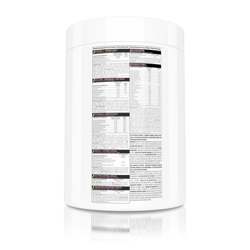 Incarca imaginea in galerie, ELITEPAK 30paks Genius Nutrition – Supliment cu vitamine si minerale esentiale, imbogatit cu Omega 3 si Omega 6, pentru sustinerea performantei sportivilor de elita