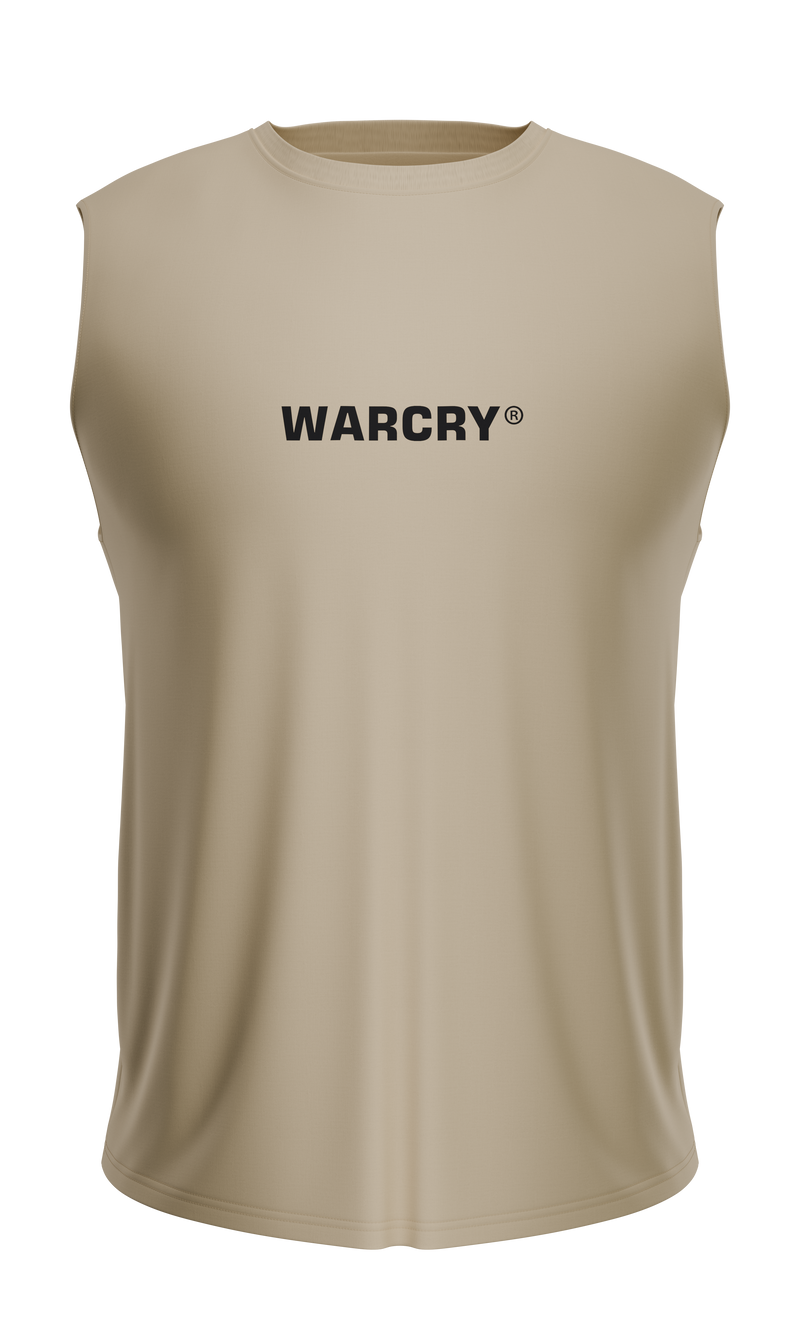 Incarca imaginea in galerie, Maiou WARCRY® FITNESS (FITNESS TANK TOP) Bej - Confectionat dintr-un amestec premium de bumbac si spandex, acest maiou iti ofera confort desavarsit, fiind usor de asortat cu orice echipament sportiv.