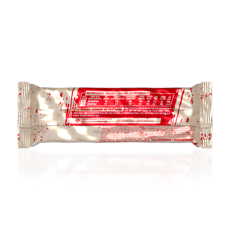 Incarca imaginea in galerie, Multilayer Protein Bar WARCRY Peanut Caramel & White Chocolate - Baton proteic fara zahar adaugat scazut in kcal cu aroma de alune si caramel cu ciocolata alba.