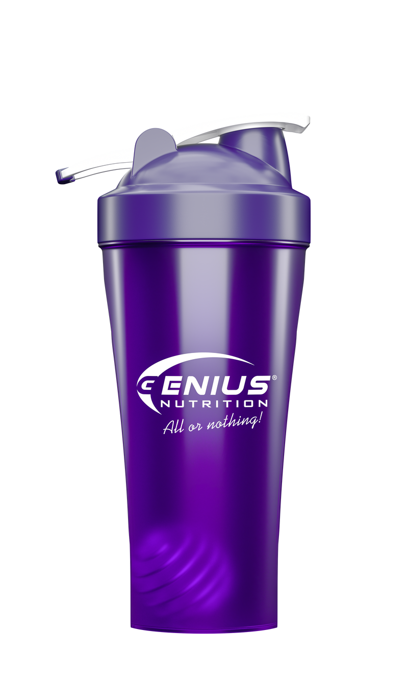 Incarca imaginea in galerie, Shaker 600ml Genius Nutrition Mov - Realizat din polipropilena de calitate, non-toxica, shaker-ul de 600ml/20oz are un capac cu filet si un arc metalic care asigura amestecarea uniforma a suplimentelor in pudra, cum ar fi proteinele, creatina si stimulentele pre-antrenament.