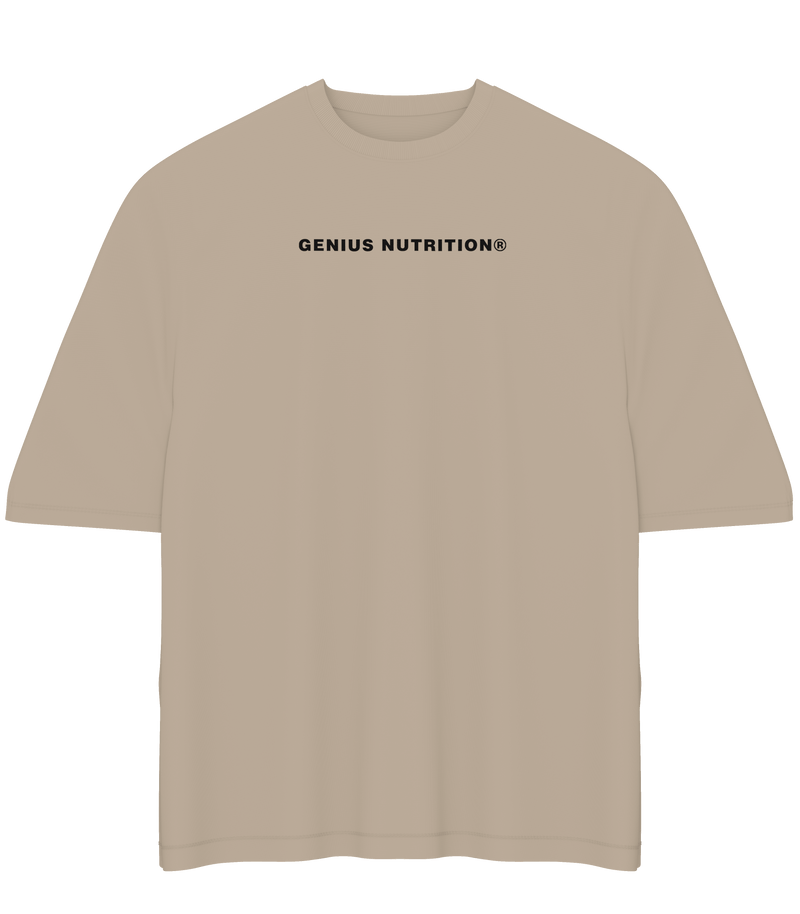 Incarca imaginea in galerie, Tricou GENIUS NUTRITION® oversized Nisip - Tricou din bumbac 100%, cu o greutate de 260 gsm, ideal pentru durabilitate si confort pe piele, usor de asortat oricarui stil.