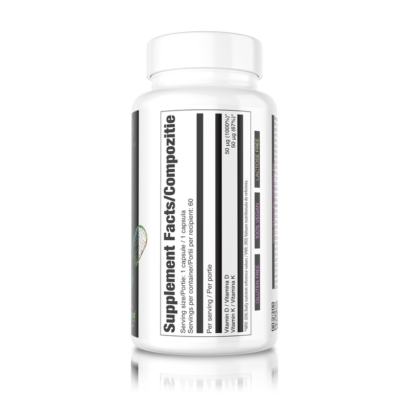 Incarca imaginea in galerie, VITAMIN D3+K2 60caps/60serv