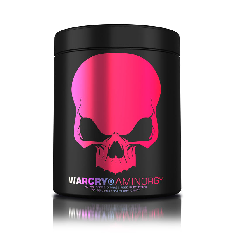 Incarca imaginea in galerie, WARCRY AMINORGY 300g 30serv Genius Nutrition – Supliment cu aminoacizi esentiali, apa de cocos, cofeina si ceai verde pentru recuperare musculara rapida, energie, claritate mentala si rehidratare cu aroma de raspberry candy