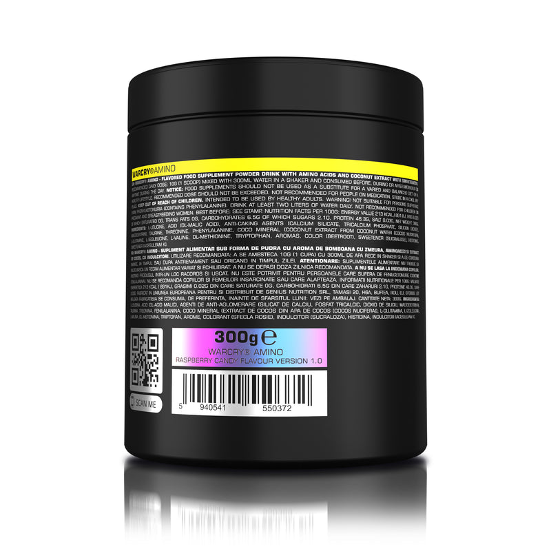 Incarca imaginea in galerie, WARCRY AMINO 300g 30serv Genius Nutrition – Supliment cu aminoacizi esentiali, apa de cocos si taurina, conceput pentru refacerea musculara si rehidratarea optima
