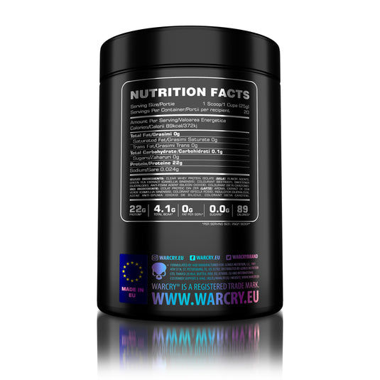 WARCRY CLEAR WHEY 500g 20serv Genius Nutrition – Supliment proteic clear whey cu putine calorii, fara zahar si grasimi adaugate, continut scazut de lactoza cu aroma racoritoare