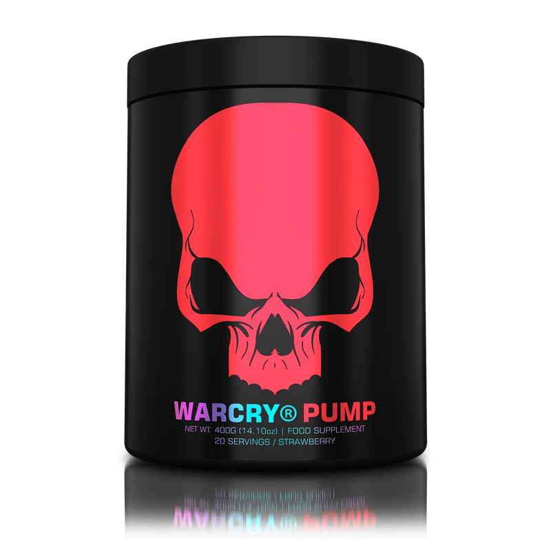 Incarca imaginea in galerie, WARCRY PUMP 400g 20serv Genius Nutrition - Supliment pre-workout fara cafeina pentru pompare si anduranta, perfect pentru antrenamentele tarzii cu aroma de strawberry