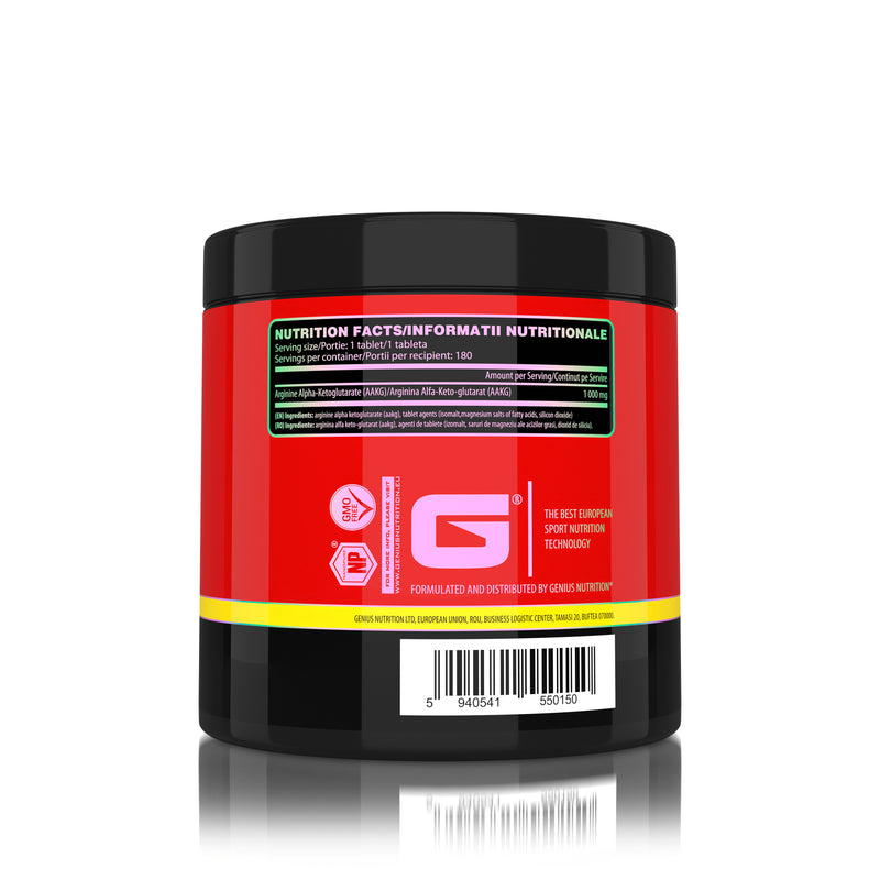 Incarca imaginea in galerie, AAKG 180 tabs 1000mg Genius Nutrition - Supliment pentru pompare si pentru productia de oxid nitric
