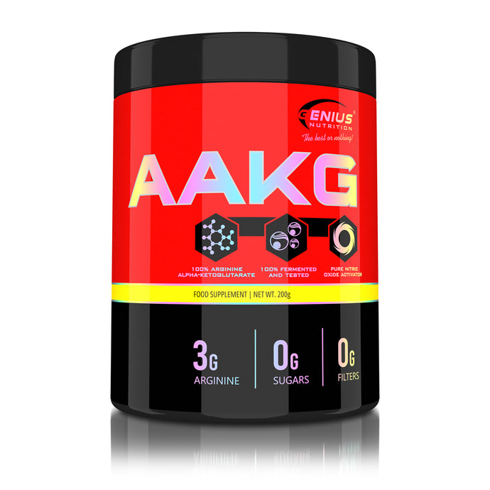 AAKG Arginine powder 200g Genius Nutrition fara aroma - Supliment pentru pompare si pentru productia de oxid nitric