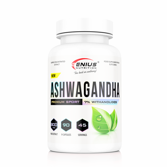 ASHWAGANDHA 90caps Genius Nutrtion – Supliment adaptogen pentru balanta hormonala cu efect puternic antistres