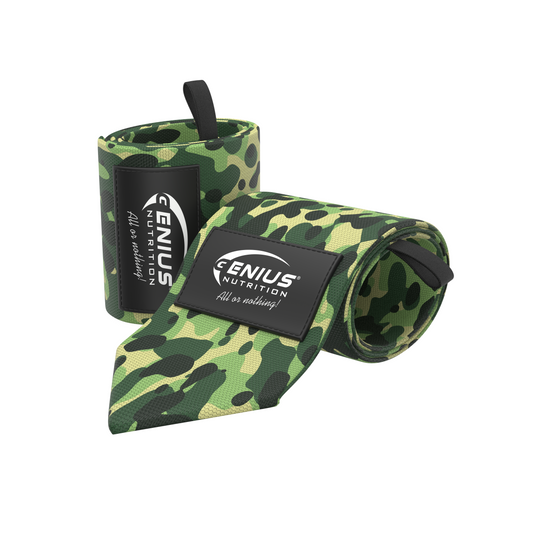 BANDAJE INCHETURI GG-1 (WRIST WRAPS) Genius Nutrition – Protectie pentru incheieturi esentiale pentru exercitii de forta, ajutand la prevenirea accidentarilor si la imbunatatirea performantei.