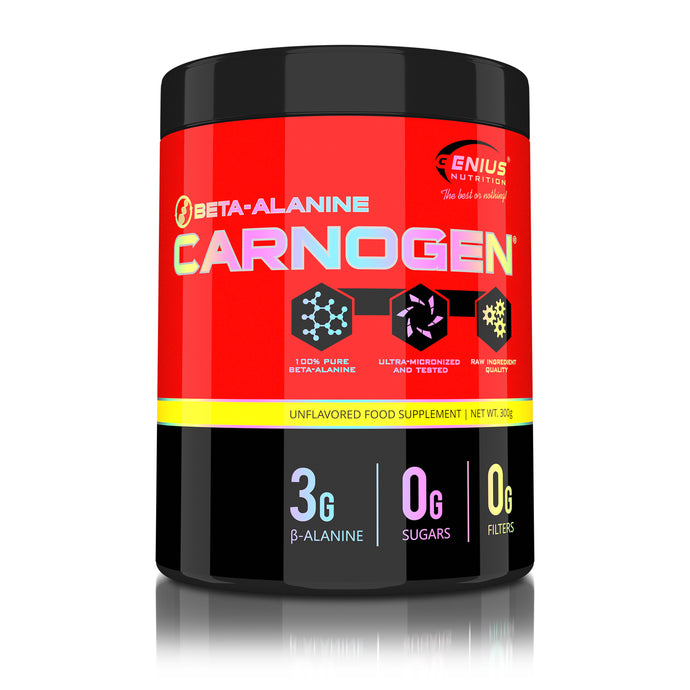 CARNOGEN (Beta Alanina) 300g Genius Nutrition fara aroma – Supliment pentru anduranta, forta si antrenamente intense