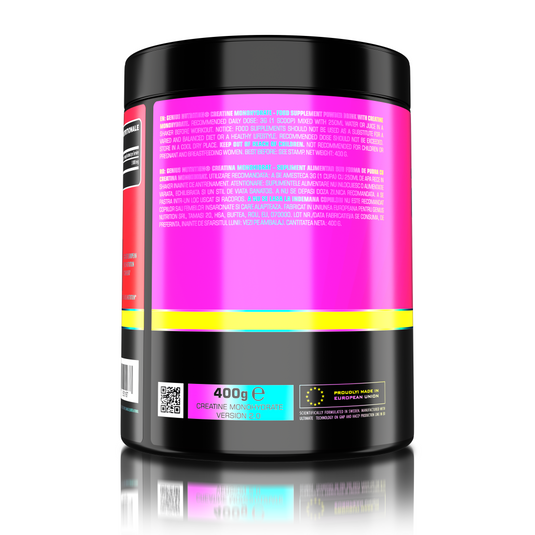 CREATINE MONOHYDRATE 400g 133 serv Genius Nutrition unflavored - Supliment pentru stimularea productiei de ATP, cresterea masei musculare si imbunatatirea rezistentei fizice