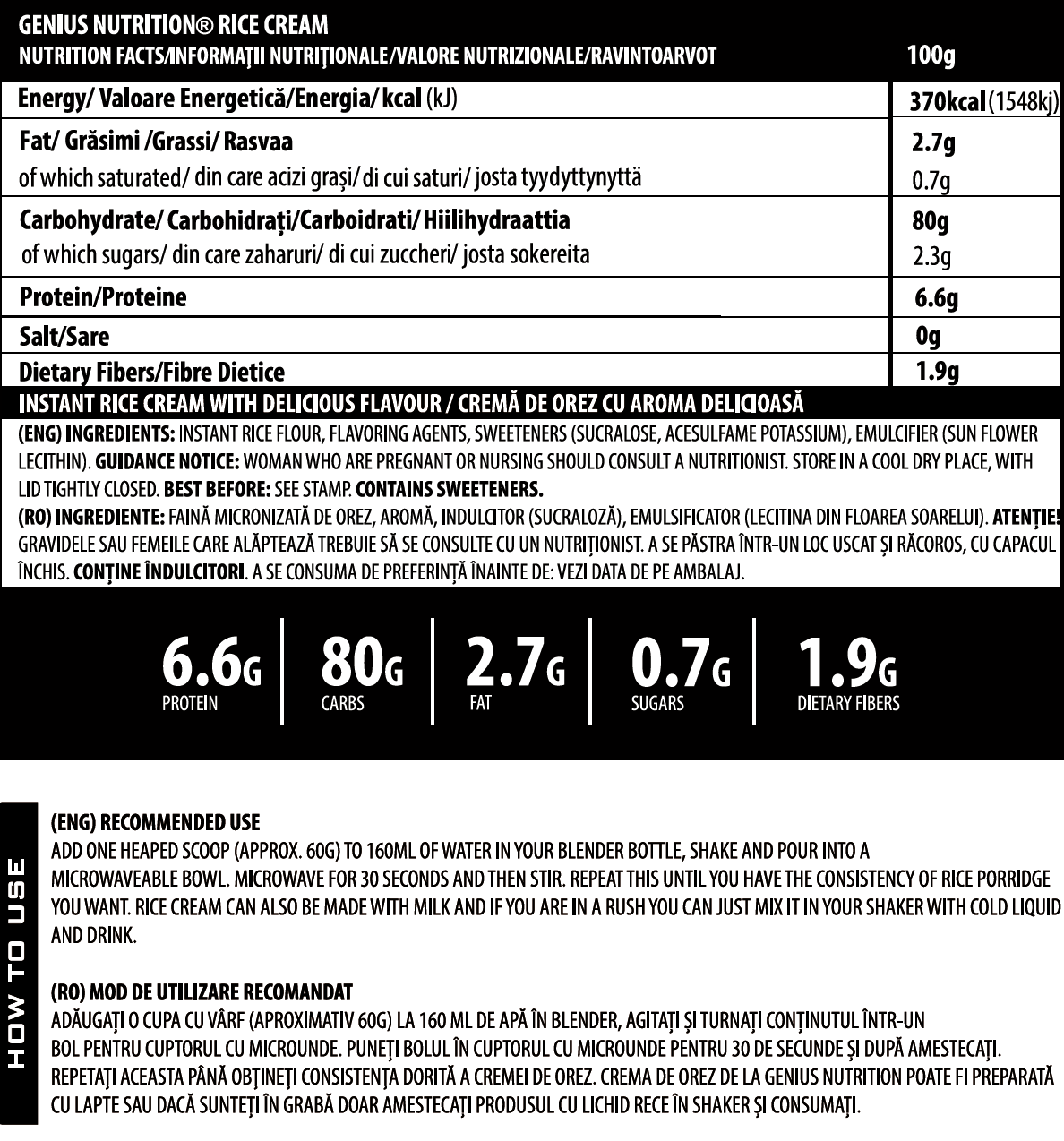 CREMA DE OREZ 1000g | Genius Nutrition®