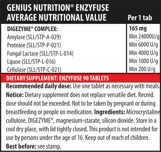 Supliment cu enzime digestive, creat pentru a imbunatati digestia si absorbtia nutrientilor, ideal pentru cei cu deficit enzimatic