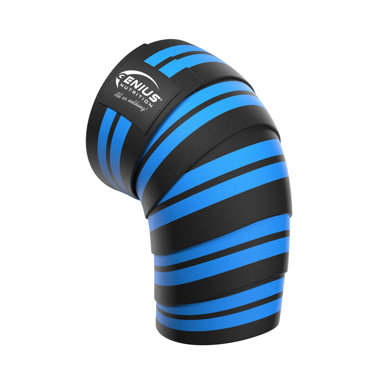 Incarca imaginea in galerie, FASE PENTRU GENUNCHI GG-1 (KNEE WRAPS) Genius Nutrition – Ofera stabilitate articulara imbunatatita, performanta crescuta in genuflexiuni, diminueaza presiunea asupra genunchilor, asigura sustinere ajustabila si previne leziunile.
