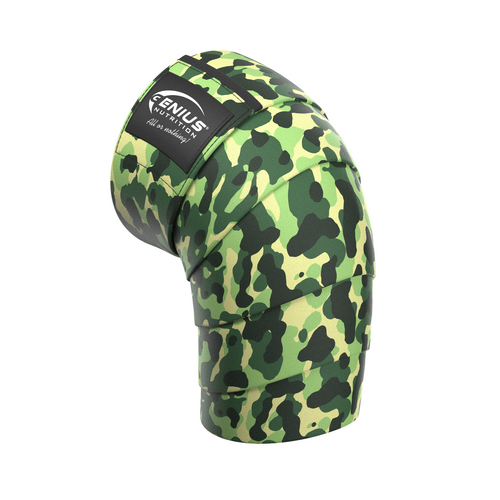 FASE PENTRU GENUNCHI GG-2 (KNEE WRAPS) Genius Nutrition – Ofera stabilitate articulara imbunatatita, performanta crescuta in genuflexiuni, diminueaza presiunea asupra genunchilor, asigura sustinere ajustabila si previne leziunile.