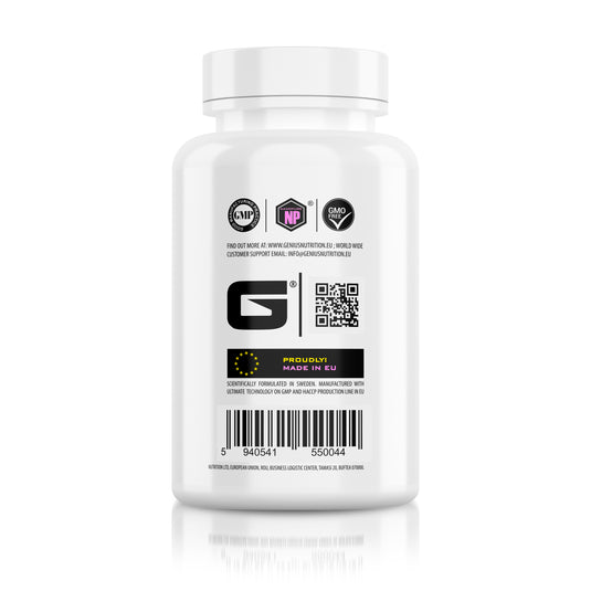 GC-MSMF7 90caps 30serv Genius Nutrition – Supliment antiinflamator pentru protectia oaselor si cartilajelor, cu vitamina D3 pentru densitate osoasa crescuta si absorbtie optimizata a calciului