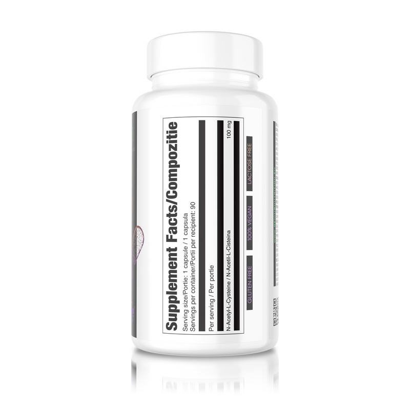 Incarca imaginea in galerie, LIVONAC100 90caps 90serv Genius Nutrition – Supliment antioxidant precursor de glutation, ideal pentru refacerea functiei hepatice si pulmonare
