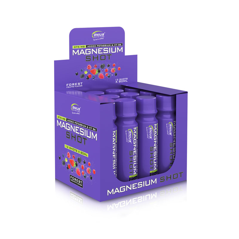 Incarca imaginea in galerie, MAGNESIUM SHOT 80ml - Supliment cu magneziu citrat si potasiu sub forma lichida, formulat pentru a asigura functionarea corecta a inimii si a sistemului nervos central, reducand in acelasi timp crampele si oboseala musculara cu aroma de forest fruits
