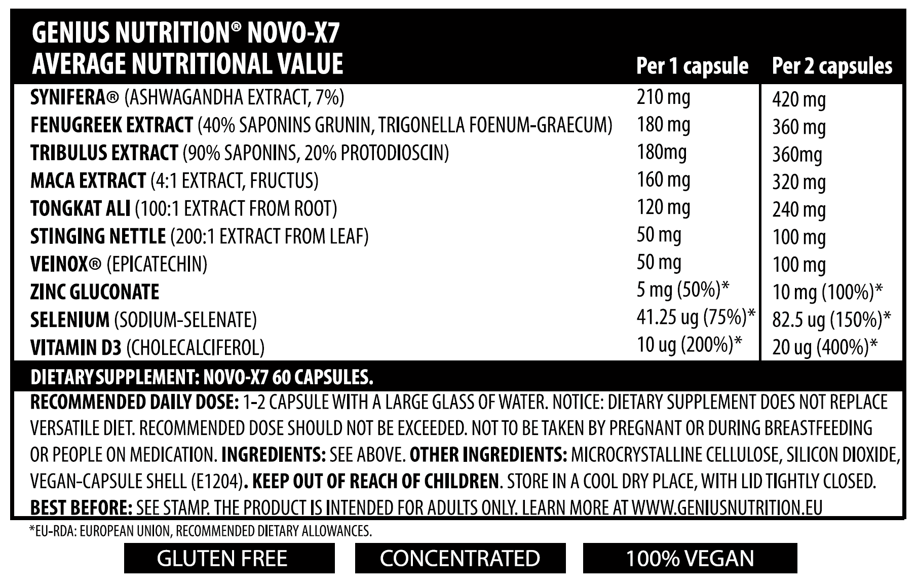 NOVO-X7 60 caps | Genius Nutrition®
