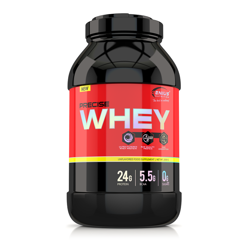 Incarca imaginea in galerie, PRECISE WHEY 2000g 61 serv Genius Nutrition – Supliment proteic din zer cu absosrtie rapida si continut ridicat de BCAA fara aroma si indulcitori
