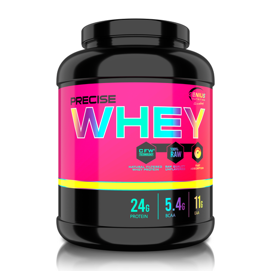 PRECISE WHEY 2000g 66serv Genius Nutrition – Supliment proteic concentrat din zer cu continut ridicat de BCAA fara aroma si indulcitori.