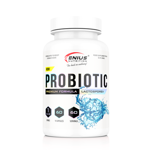 PROBIOTIC 60caps 60serv Genius Nutrition - Supliment probiotic LactoSpore® destinat sustinerii sanatatii digestive si echilibrarii florei intestinale