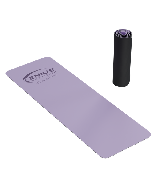 Saltea Yoga PU Genius Nutrition Mov - Ideal pentru sesiunile tale de yoga, pilates sau alte activitati de fitness.