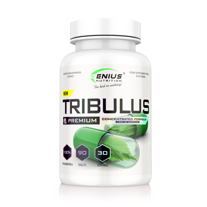 Incarca imaginea in galerie, TRIBULUS 90tabs 30serv Genius Nutrition – Supliment pentru productia naturala de testosteron , optimizeaza sistemul hormonal, sprijina metabolismul si intensifica libidoul, promovand performanta fizica si sexuala
