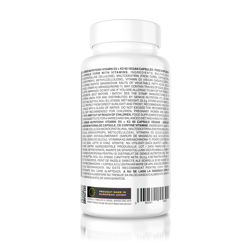 Incarca imaginea in galerie, VITAMIN D3+K2 60caps/60serv
