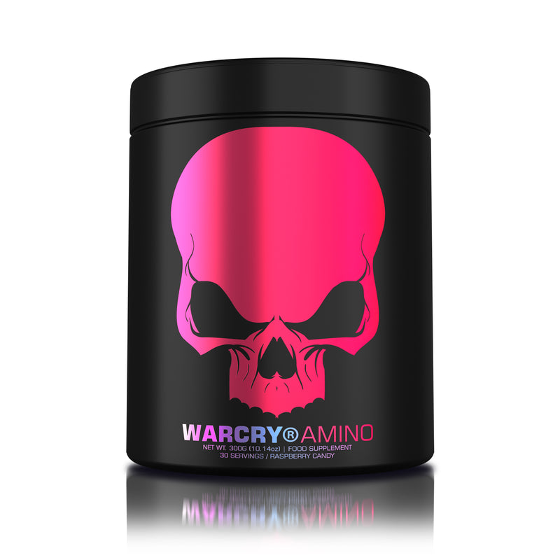 Incarca imaginea in galerie, WARCRY AMINO 300g 30serv Genius Nutrition – Supliment cu aminoacizi esentiali, apa de cocos si taurina, conceput pentru refacerea musculara si rehidratarea optima cu aroma de raspberry candy
