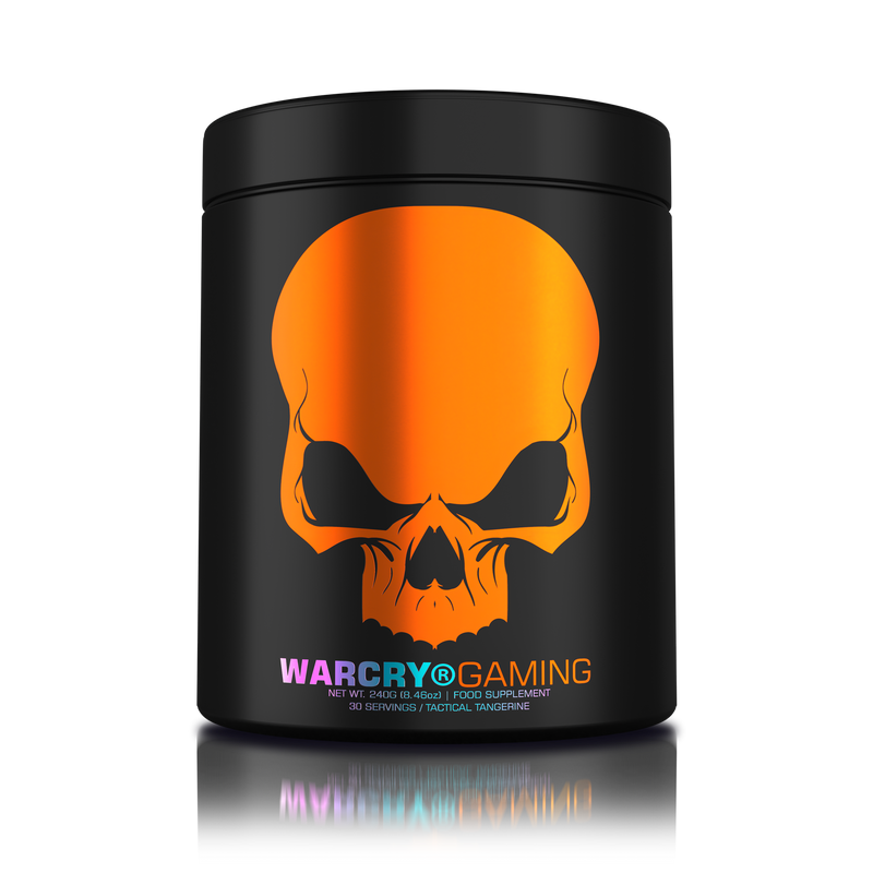 Incarca imaginea in galerie, WARCRY GAMING 240g 30serv Genius Nutrition - Supliment pentru sesiuni intense de gaming, care stimuleaza functia cognitiva, furnizeaza energie, imbunatateste memoria, reduce stresul si favorizeaza o rehidratarea eficienta cu aroma de tactical tangerine 
