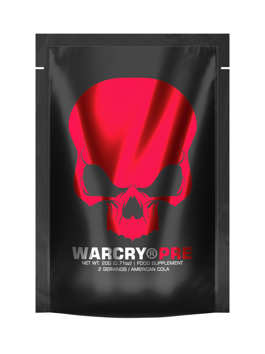 WARCRY PRE 20g - Supliment pre-workout pentru energie, pompare, anduranta si concentrare, potrivit pentru antrenamente intense cu aroma de american cola