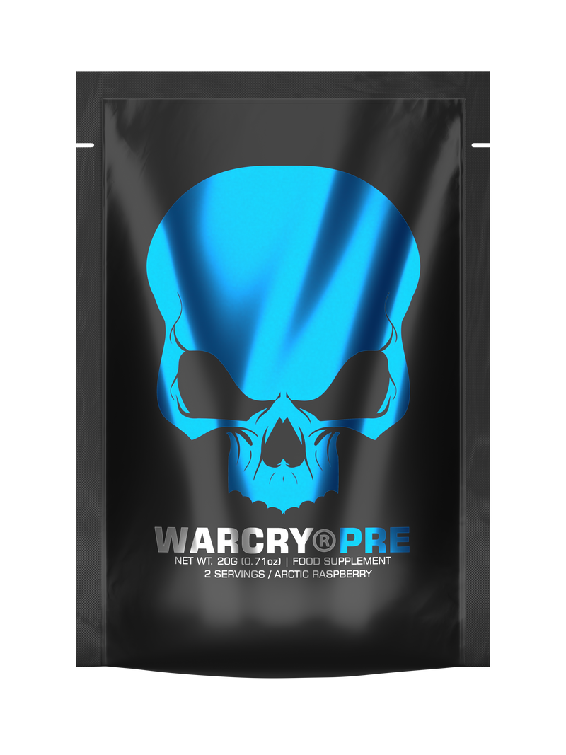 Incarca imaginea in galerie, WARCRY PRE 20g - Supliment pre-workout pentru energie, pompare, anduranta si concentrare, potrivit pentru antrenamente intense cu aroma de Artic Raspberry 
