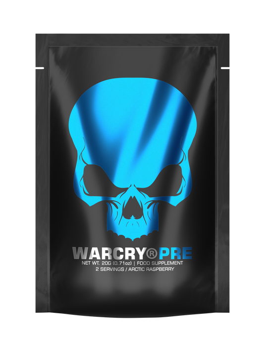 WARCRY PRE 20g - Supliment pre-workout pentru energie, pompare, anduranta si concentrare, potrivit pentru antrenamente intense cu aroma de Artic Raspberry 