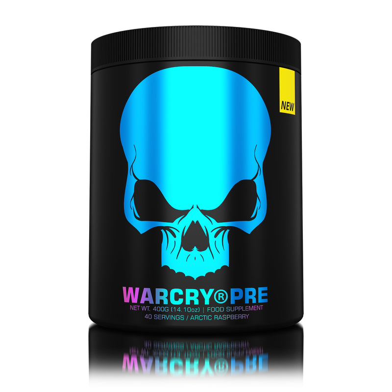 Incarca imaginea in galerie, WARCRY PRE 400g 20/40serv Genius Nutrition - Supliment pre-workout pentru energie, pompare, anduranta si concentrare, potrivit pentru antrenamente intense cu aroma de artic raspberry
