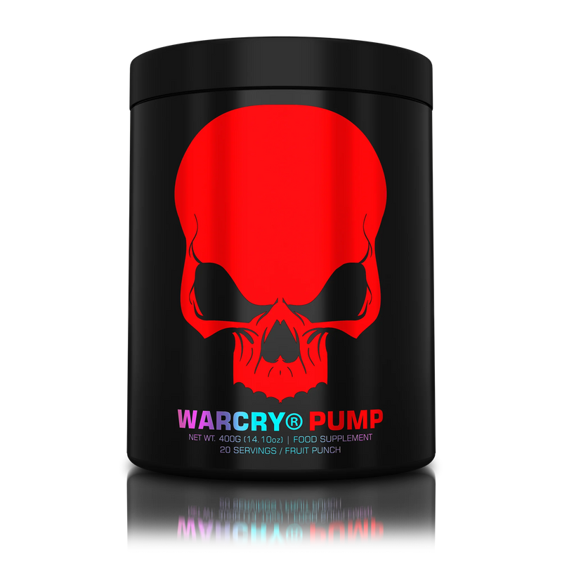 Incarca imaginea in galerie, WARCRY PUMP 400g 20serv Genius Nutrition - Supliment pre-workout fara cafeina pentru pompare si anduranta, perfect pentru antrenamentele tarzii cu aroma de fruit punch
