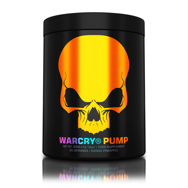 Incarca imaginea in galerie, WARCRY PUMP 400g 20serv Genius Nutrition - Supliment pre-workout fara cafeina pentru pompare si anduranta, perfect pentru antrenamentele tarzii cu aroma de mango pineapple
