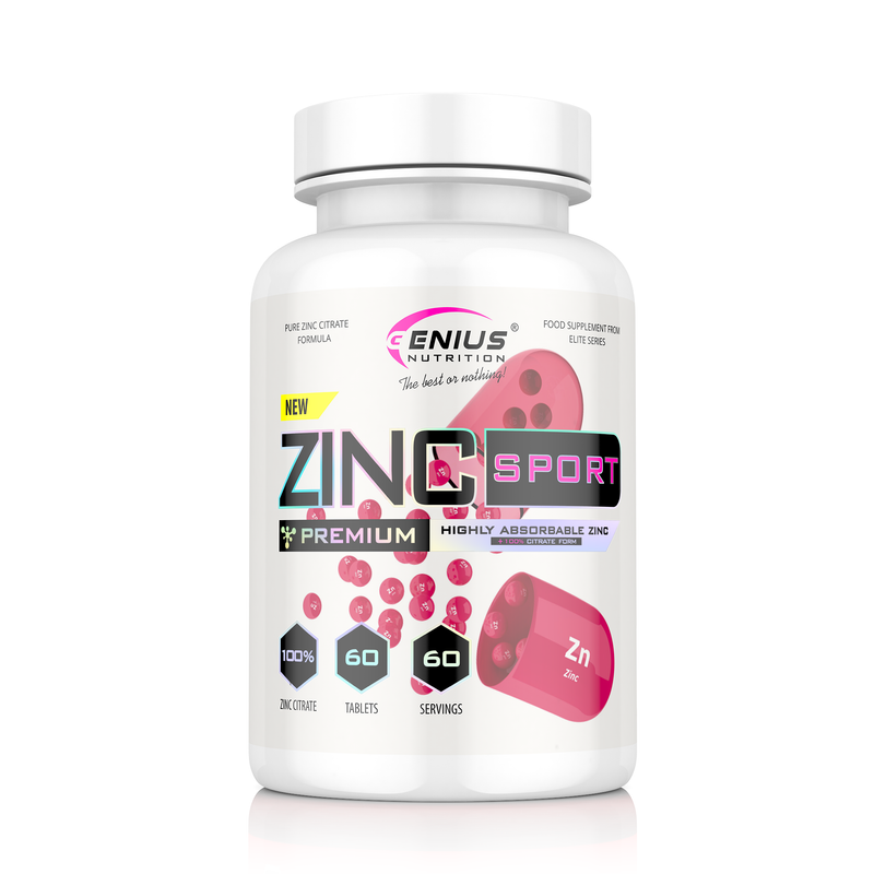 Incarca imaginea in galerie, ZINC SPORT 60tabs 60serv Genius Nutrition – Supliment cu zinc, contribuie la sustinerea sistemului imunitar, sprijina sanatatea pielii si ajuta la mentinerea nivelurilor normale de testosteron si metabolismul proteinelor
