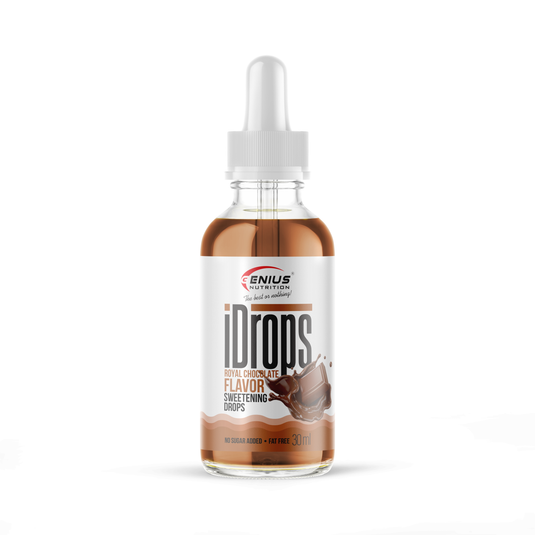 iDROPS 30ml - Indulcitor fara calorii, stabil la temperaturi ridicate, ideal pentru gatit si copt, care nu afecteaza nivelul de zahar din sange, potrivit pentru persoanele cu sensibilitate la insulina cu aroma de chocolate