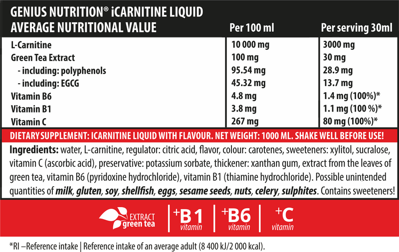 Incarca imaginea in galerie, iCARNITINE LIQUID 1000ML
